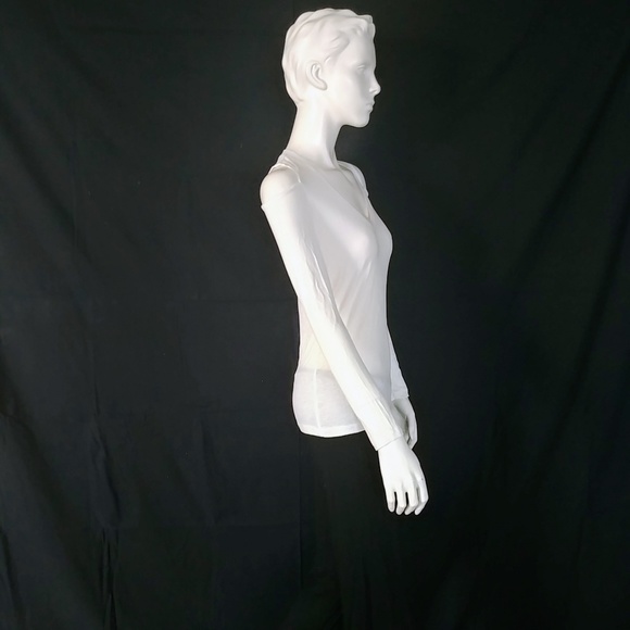 NWOT Monrow Classic Cold Shoulder Long Sleeve Tee - Picture 3 of 7